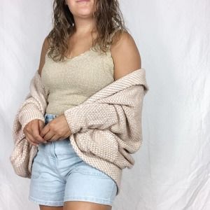 FREE PEOPLE | Women's Small Chunky Marled Knit Slouchy Relaxed Hooded Cardigan